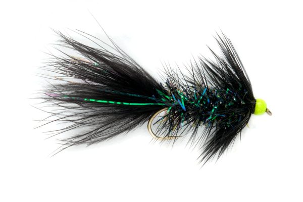 Shimmer Bugger - Black & Chartreuse Bead Cheap