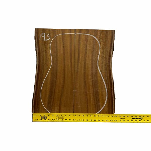 Flame Hawaiian Koa Dreadnought AAA Grade Guitar Back & Side Set #193 Hot on Sale - Image 2