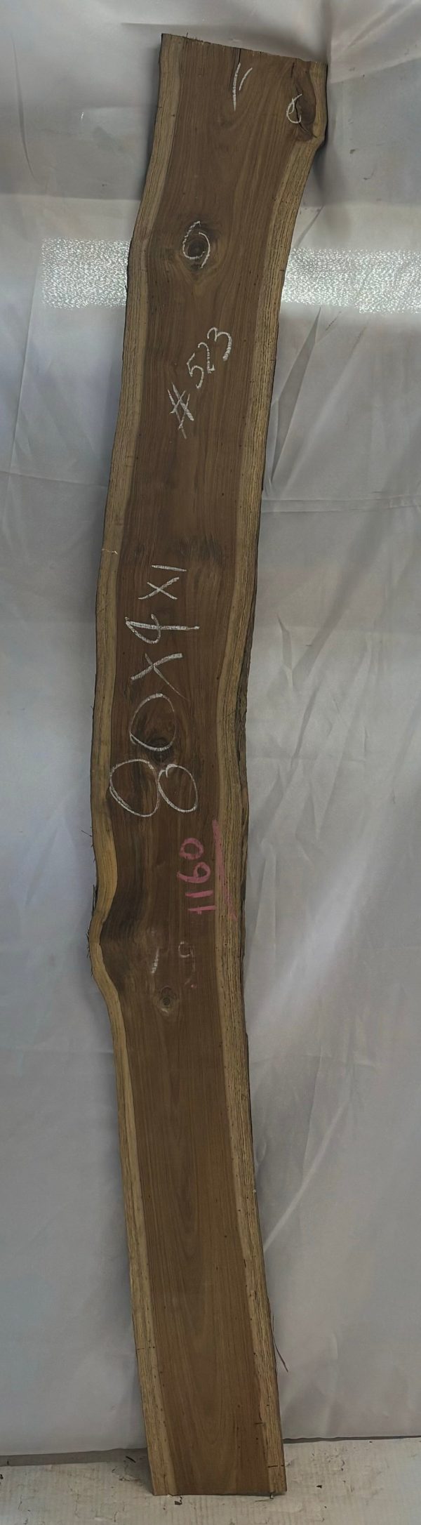 Teak Lumber Live Edge Slab - 80 x 9 x 1  #523 on Sale