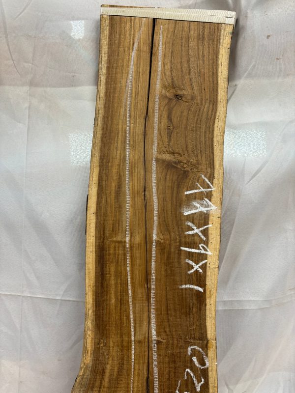 Teak Lumber Live Edge Slab - 77 x 9 x 1  #520 on Sale - Image 2